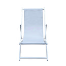 Sedia Sdraio Pieghevole 3 Posizioni in Ferro e Tessuto Oxford Matera Grigio