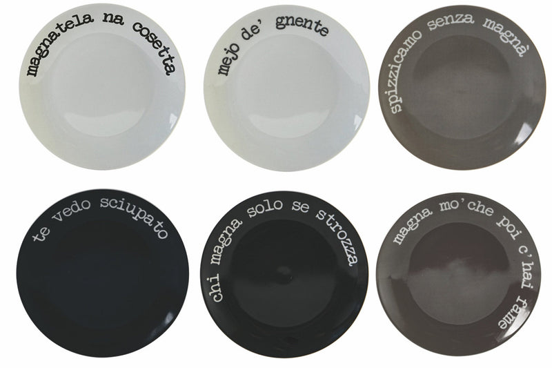 Set 6 Piatti Frutta in Porcellana Villa d'Este Home Tivoli Spqr