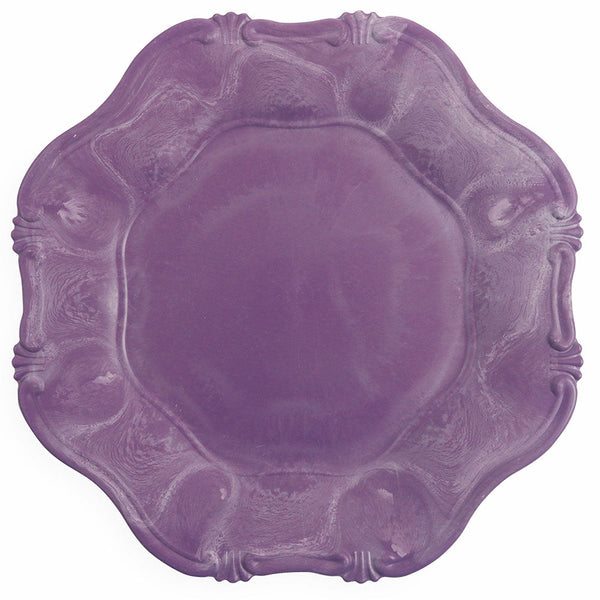 Set 6 Platzteller aus Kunststoff Ø 34,5cm Villa d'Este Hippy Scalloped Lilla prezzo