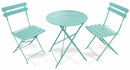 Set da Giardino Pieghevole in Ferro con Tavolo e 2 Sedie Soriani Bistrot Verde