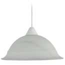 Sospensione D30 1xE27 Montatura Bianca Vetro Alabastro Bianco E-Energy Lidia