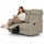 Divano 2 Posti 132x96x103 cm Recliner Manuale 2 Posti in Tessuto Tortora