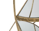 Porta Telefono Twisty Ø38x86 cm in Ferro MDF e Vetro Oro