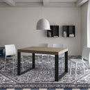 Tavolo Allungabile 120-224x90x77 cm Tecno Tortora Telaio Antracite 