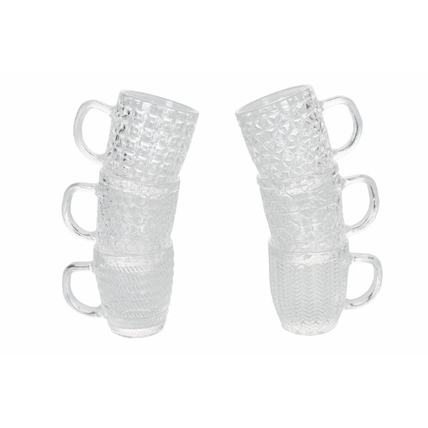 Set 6 Tazzine da Caffè Ø6x7 cm in Vetro Trasparente VdE Tivoli 1996 Geometrie online