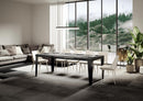  Tavolo Allungabile 120-224x90x77 cm Flame Cemento Telaio Antracite