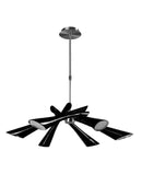 Lampada a Sospensione 84x84xH52/78 cm in Metallo Pop Nero