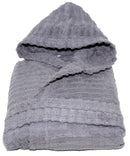 Accappatoio in Spugna 100% Cotone Sally Horizon Grigio Scuro Taglia S/M