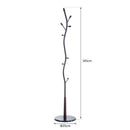 Appendiabiti da Terra Attaccapanni Modello Albero con Foglie 185 cm Nero 