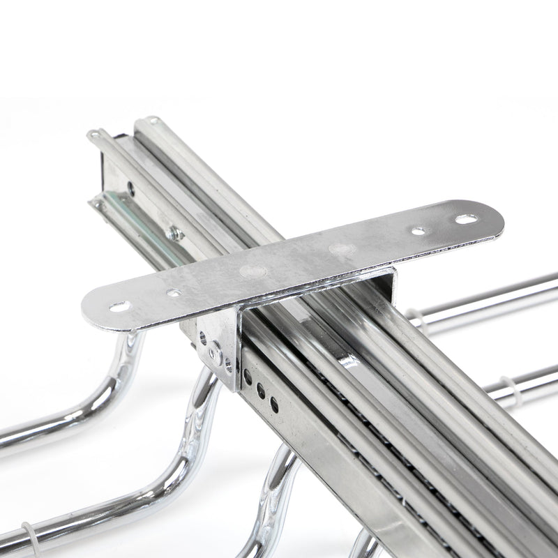 Porta Pantaloni Doppio Estraibile per Armadio 18 Posti in Acciaio Emuca Cromato