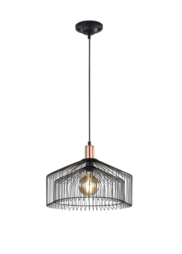 prezzo Innenpendelleuchte E27 aus schwarzem Metall