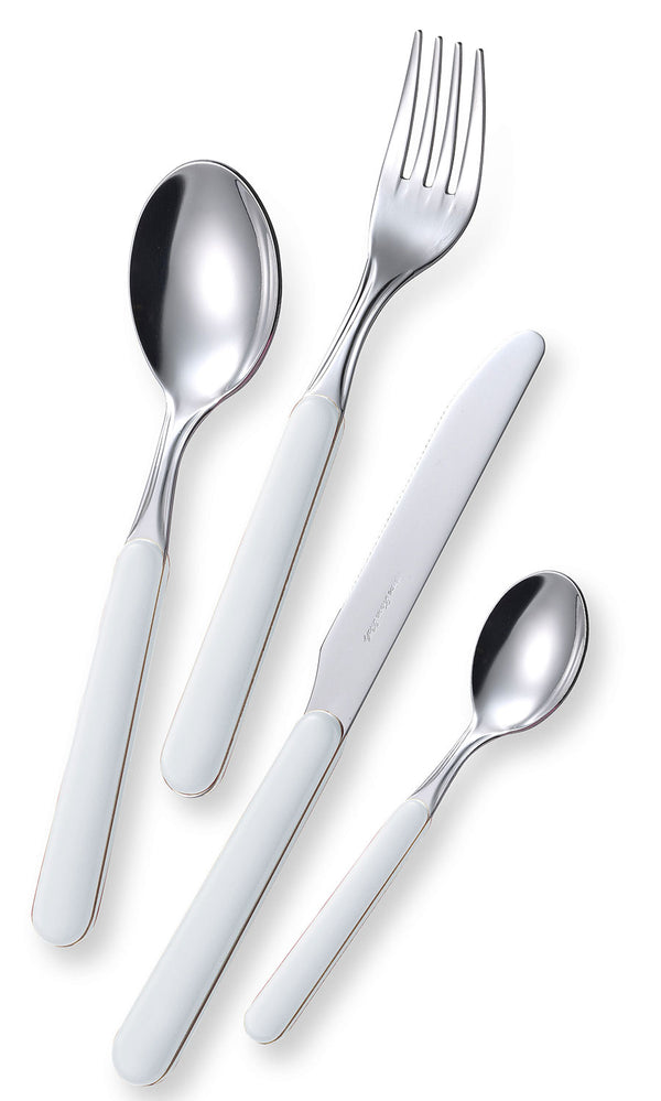 Servizio Set di Posate 24 Pezzi in Acciaio Eme Bonita Bianco 19 prezzo