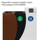 Contenitore per Raccolta Differenziata Capacità 100 L con Etichette 45x50x96 cm in Acciaio Verniciato Bianco