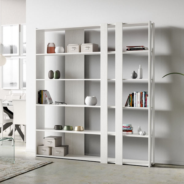 acquista Libreria Moderna 5 Ripiani 178x36x204 cm in nobilitato Bianco