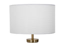 Lampada da Terra Ottoman Ø40x158 cm in Ferro e Vetro e Tessuto Oro e Bianco