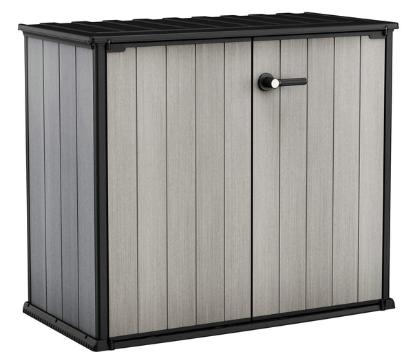 Gartengeräteschrank 139,5 x 120 x 77 cm aus Harz Keter Patio Store Grau online