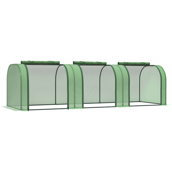 Serra da Giardino a Tunnel con Porte Avvolgibili 295x100x80 cm in Acciaio e Plastica PP Verde acquista