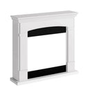 Camino Elettrico da Pavimento 107,2x95,2x24,5 cm Effetto Fiamma 1500W Sined Siena Bianco