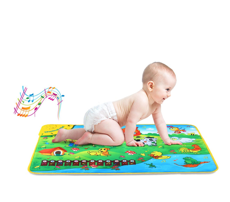 Tappeto musicale pr Bambini 75x50 cm gioco interattivo con melodie e suoni