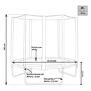Trampolino Elastico con Rete Ø244x65/245 h cm in Plastica Blu