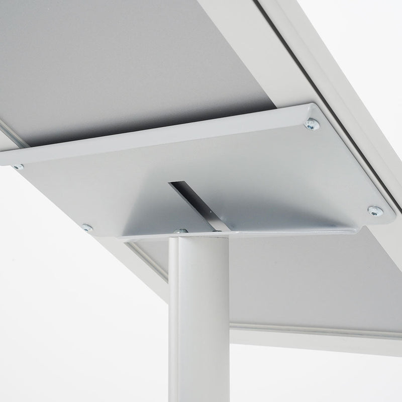 Espositore a Leggio con Piantana 29x47,7x2,3 cm in Alluminio Porta Menù Silver