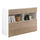 Sideboard Wohnzimmermöbel 1 Tür 2 Fächer 111x42x82 cm TFT Akira Weiß und Natur