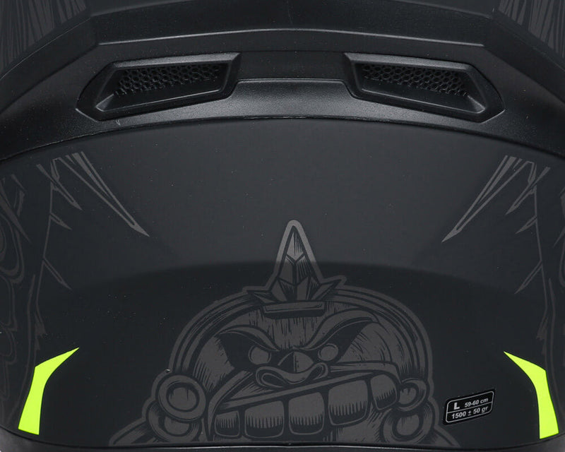 Casco Integrale per Scooter Visiera Lunga CGM Indian 316S Giallo Fluo Opaco Varie Misure