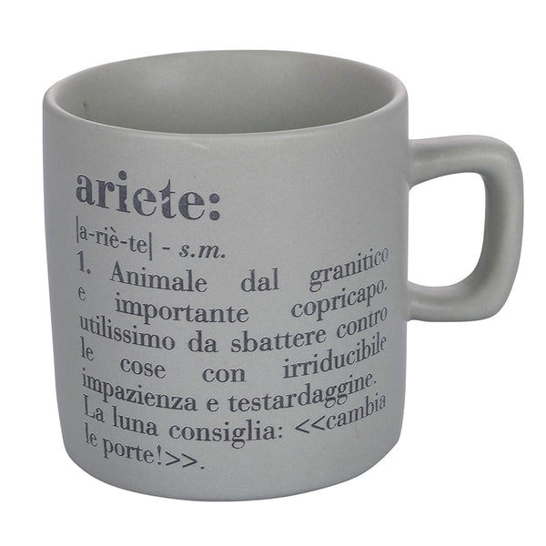 acquista Sternzeichen Kaffeetasse "Widder" Ø6x6,5 cm in Bone China Villa D'este Home Tivoli Grey
