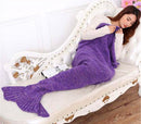 Coperta in Acrilico 180x100 cm Coda di Sirena Viola