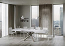 Tavolo Allungabile 140-400x90x77 cm Volantis Bianco Frassino Telaio 4C 