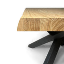 Tavolo Fisso 140x90 cm Versalux Rovere Scortecciato Gambe Antracite      