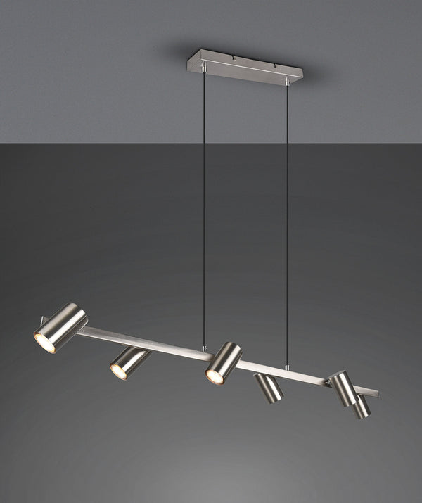 sconto Lampada a Sospensione da Interno Attacco GU10 in Metallo Nickel Opaco