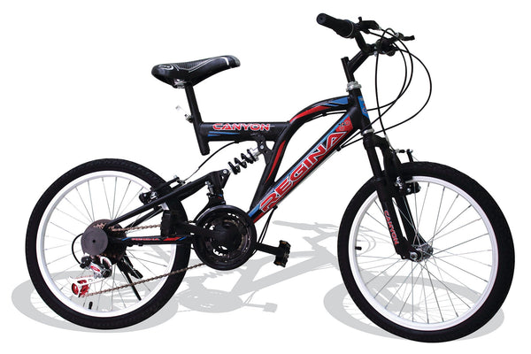 Kidfun Canyon Mountainbike MTB Junge 26" 21F Schwarz sconto