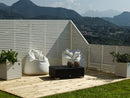 Pannello Frangivista da Giardino 180x170H cm Delux in Legno Laccato Bianco
