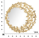 Specchio Glam Butterfly Wind Ø81,5x3,5 Misura Specchio Ø55 cm in Ferro Oro
