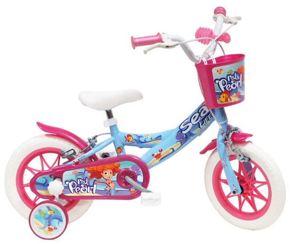 acquista Fahrrad für Mädchen 12" 2 Bremsen EVA-Reifen Sea Life Marine Green und Pink