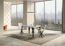 Tavolo Allungabile 140-244x90x77 cm Paxon Bianco Frassino Telaio Antracite 