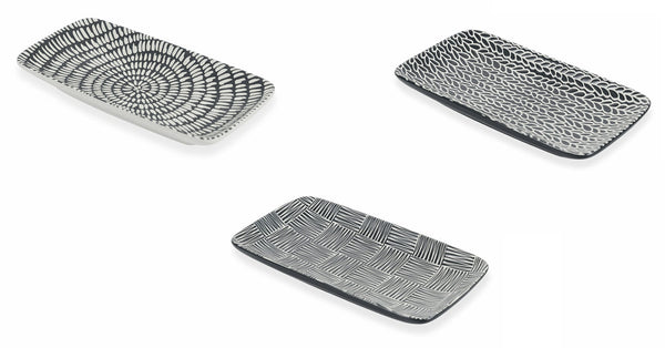 sconto Set 6 Sushi Teller 23,5x12,5x3 cm aus Porzellan Villa d'Este Home Tivoli Timbuktu
