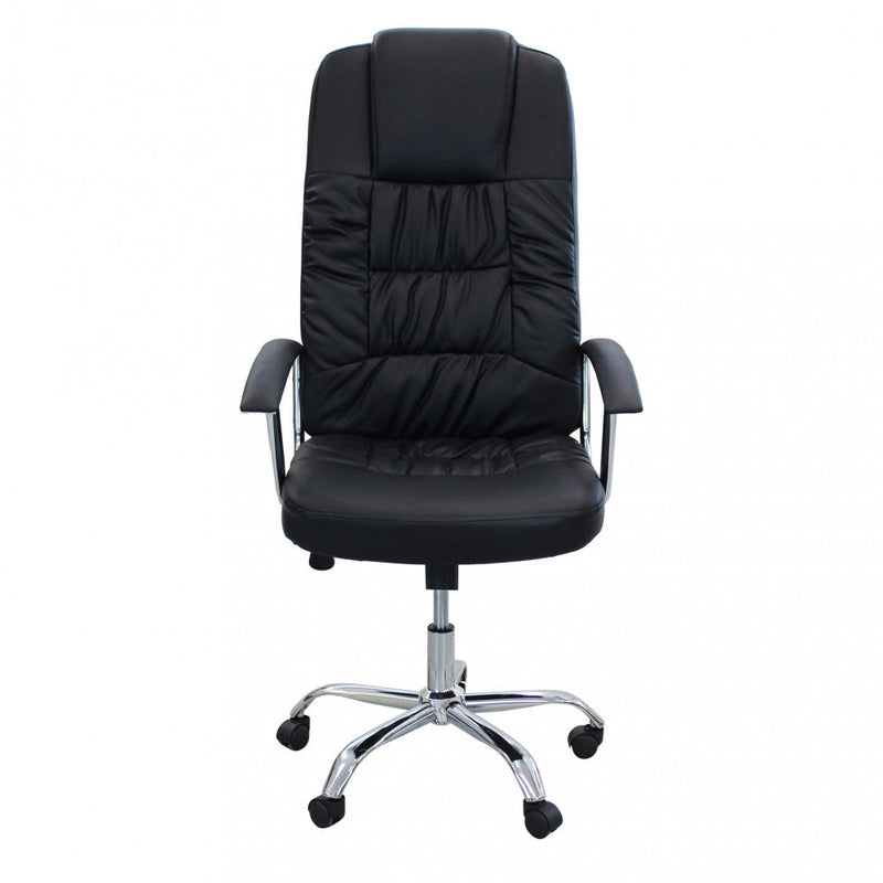 Poltrona da Ufficio Gracie 60x64x117/127 h cm in Poliuretano Nero