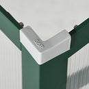 Serra da Giardino Tetto Regolabile 130x70x61 cm in Policarbonato e Alluminio Verde e Trasparente