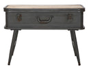 Console Industry con Contenitore 60x29x43,5 cm Legno di Abete e in Ferro Grigio