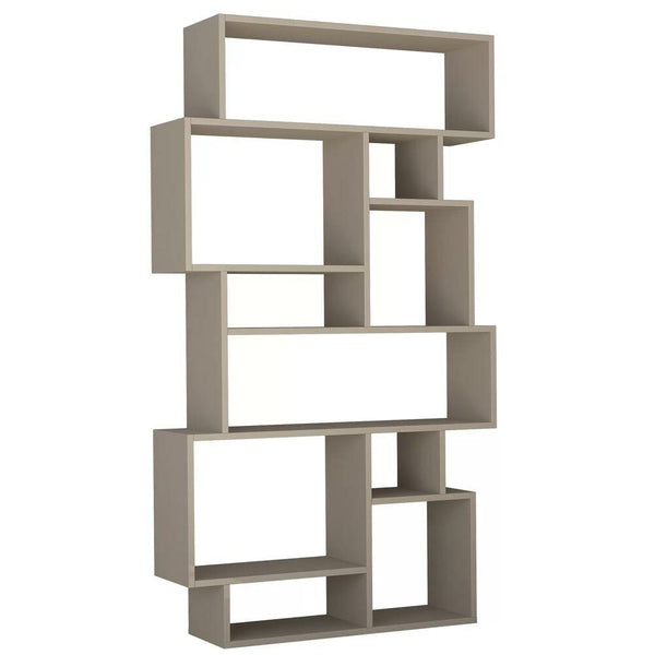 Libreria Moderna 168x96x25 cm Scaffale 8 Ripiani in MDF Tortora acquista