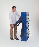 Calciobalilla in Mdf Blu con Aste Rientranti e Gambe Pieghevoli Garlando Foldy