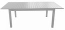 Tavolo Allungabile da Giardino in Alluminio Piano in Doghe Vorghini San Gimignano Bianco