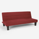 Divano Letto 175x81x76 cm in Microfibra Rosso