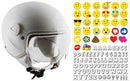 Casco Demi-Jet per Bambini Visiera Sagomata CGM Magic Smile 205S Bianco Varie Misure