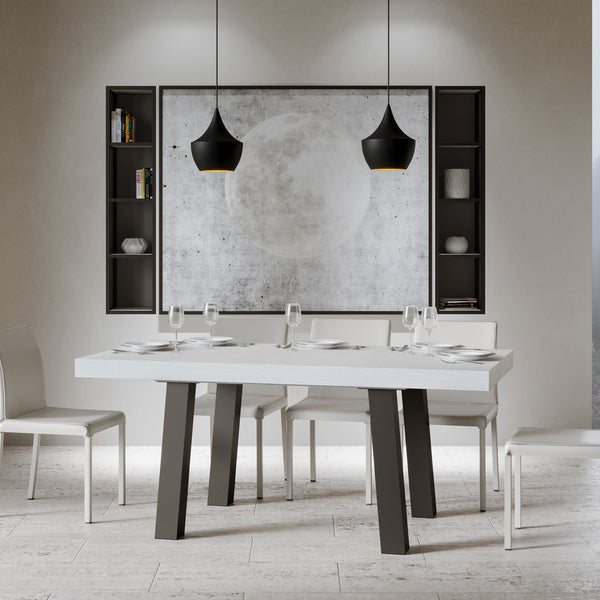 sconto Tavolo 180x90x77 cm Bridge Fix Bianco Frassino