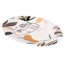 Vassoio Ø33x45 cm  in Ceramica VdE Tivoli 1996 Face to grey 