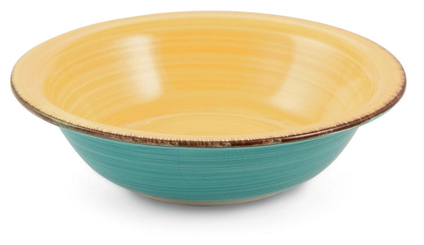 Set 6 tiefe Teller aus Steinzeug Ø21,5x5,5 cm Villa d'Este Home Tivoli Baita Gelb prezzo