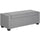 Bettbank 120 x 50 x 44 cm mit Ablagefach in grauem Stoff
